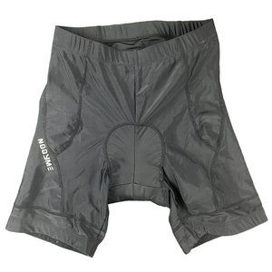 NOOYME Shorts Women's Size Small Cycling Padded‎ Reflective Logo Mid Thigh Black